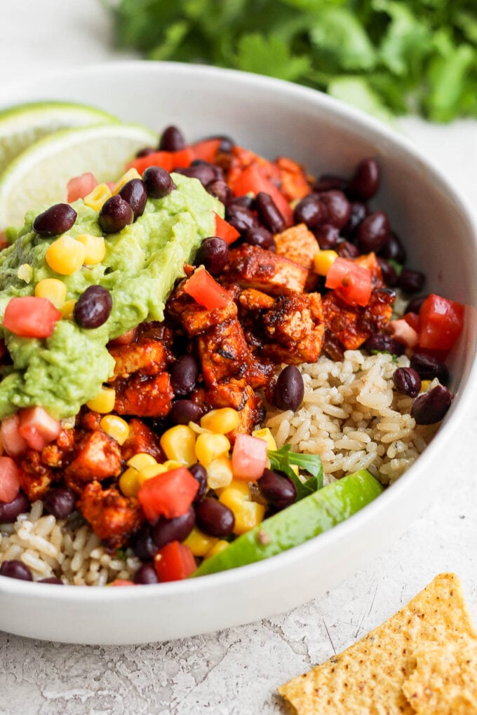 copycat chipotle sofritas burrito bowl